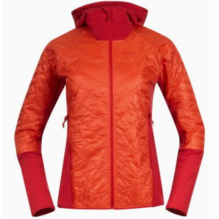 Bergans Cecilie Light Insulated Hybrid Jacket Energy Red/Red Leaf