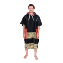 ALL-IN Beach Crew Line V Poncho Black/Camouflage