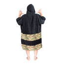 ALL-IN Beach Crew Line V Poncho Black/Camouflage