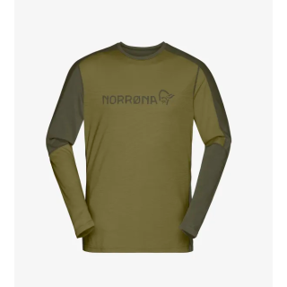 Norrona falketind equaliser merino Round Neck Olive Drab / Olive night