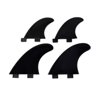 FCS Compatible Quad Fin Set black