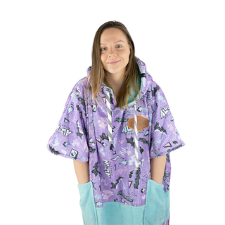 ALL-IN Beach Crew Line V Poncho Pop 80/Violet