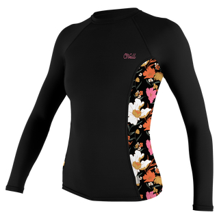 ONeill Wms Side Print Longsleeve Rashguard black/blmchen