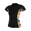 ONeill Wms Side Print S/S Rashguard black/mikahfloral