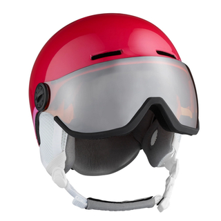 Salomon GROM Visor  Glossy Pink Kids Skihelm
