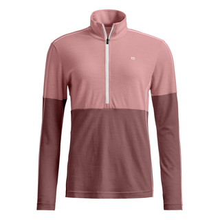 Ortovox 185 ROCKNWOOL ZIP NECK dusk rose