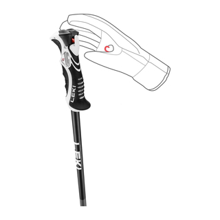 Leki Bold Lite S dark anthracite-black-bright red