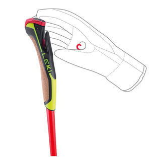 Leki HRC Marathon bright red-neonyellow-black