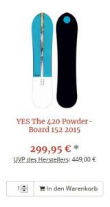 YES 420 Snowboard