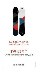 K2 Eighty Seven snowboard